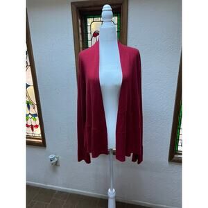 Eileen Fisher Women's Red Cardigan 100% Cashmere Size Large
